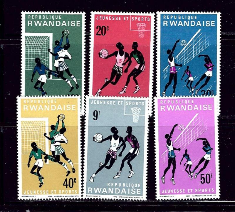 Rwanda 164-69 MNH 1966 Sports