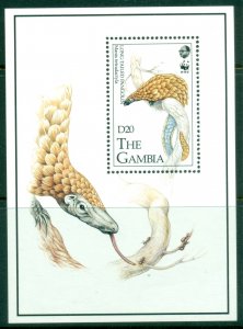 Gambia 1993 WWF Long Tailed Pangolin MS mUH