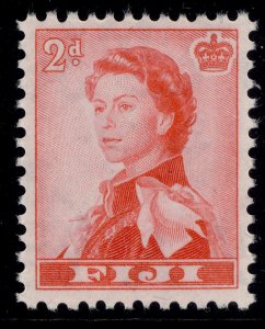 FIJI QEII SG301, 2d rose-red, NH MINT.