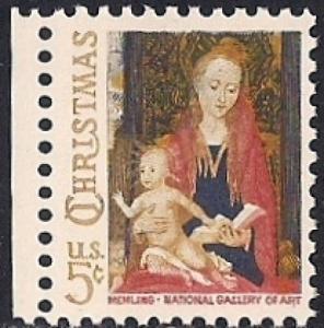 #1321 5 cent Christmas, Madonna mint OG NH VF