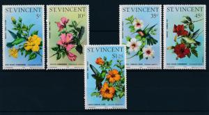 [41725] St. Vincent 1976 Birds Vögel Oiseaux Ucelli Kolibri Flowers MNH