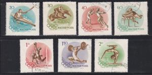 Hungary # 1160-1166, Melbourne Summer Olympics, Used CTO, 1/3 Cat.