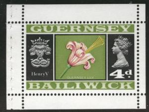 Guernsey Scott 13a Booklet pane stamp 1969 MNH**