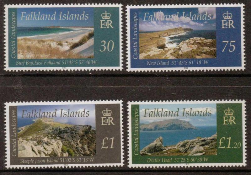 FALKLAND ISLANDS SG1222/5 2012 COASTAL LANDSCAPES MNH 