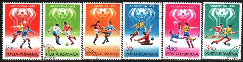 Romania. 1978. 3506-11. FIFA World Cup in Argentina. USED.