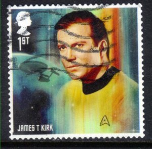 GB 2020 QE2 1st Star Trek Capt Kirk Self Adhesive Ex PM 76 SG 4456 ( C532 )