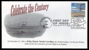 #3182g Wright Bros First Flight Rrags FDC