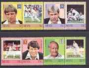 Nevis 1984 Cricketers #2 (Leaders of the World) set of 8 ...