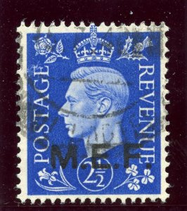 BOFIC - 1942 KGVI MEF 2½d ultramarine (round stops) very fine used. SG M8a.