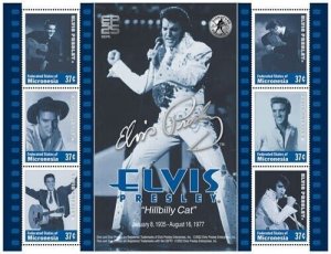 Micronesia 2002 - Elvis Presley Music - Sheet of 6 Stamps - Scott #508 - MNH