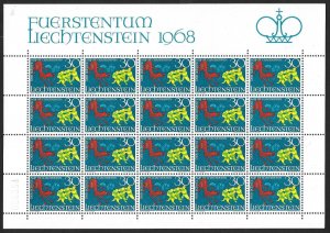 LIECHTENSTEIN (80) All different Sheets of stamps ALL Mint Never Hinged