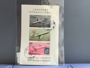 Republic D’Haiti Airport International cancelled stamps sheet  R27053