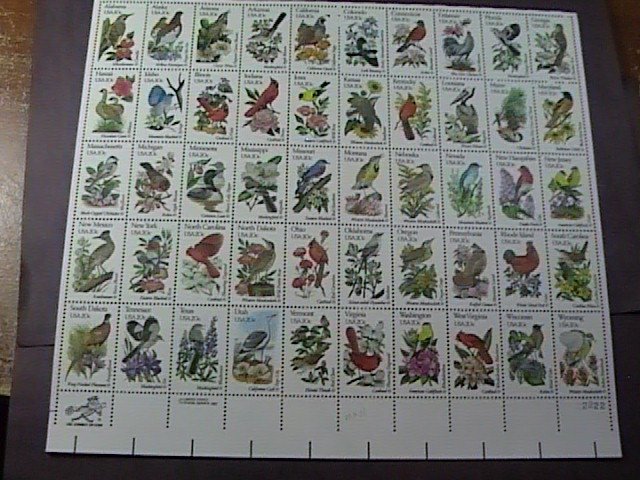 U.S.# 1953A-2002A(2002Aa)-MINT/NH-PANE OF 50--STATE BIRDS & FLOWERS--1982