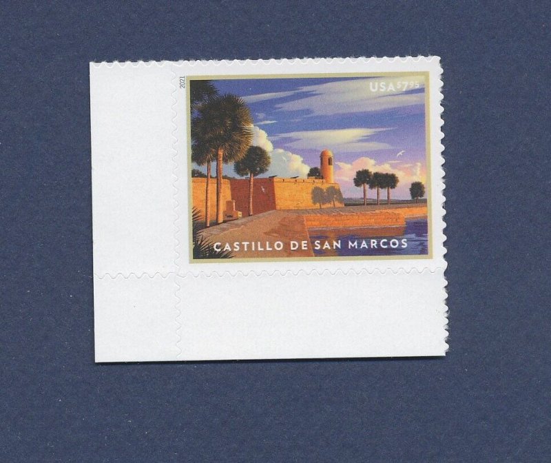 USA - Scott 5554  - MNH S/A - $7.95 Priority Mail, Castillo de San Marcos - 2021 