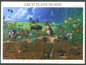 2001 sheet Great Plains Prairie Sc# 3506