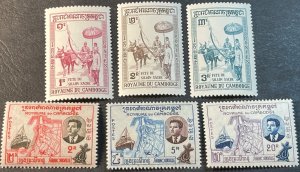 CAMBODIA # 76-81-MINT/NEVER HINGED---2 COMPLETE SETS---1960