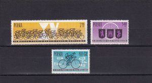 SA08a Poland 1962  15th International Bicycle Race for World Peace mint stamps