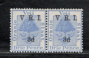 ORANGE RIVER COLONY  SC# 48+48A PAIR NO PERIOD AFTER 'V'+NORMAL FVF/OG