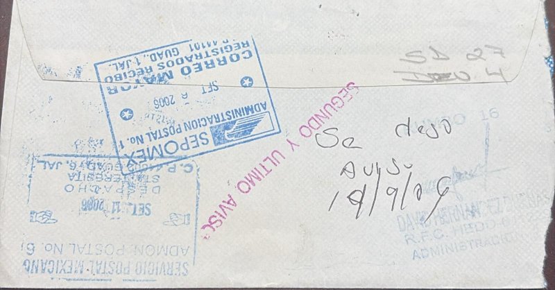 P) 2006 MEXICO, COVER CIRCULATED TO GUADALAJARA, POPULAR CREATION COPPER OBJECTS
