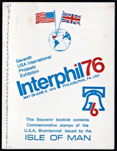 Interphil 76 Souvenir Booklet by Rembrandt Philatelics (SC#80 Isle of Man Block)