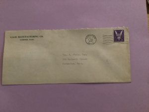 U.S. Gage Manufacturing Co Gardner  Mass 1943  Stamp Cover R50771