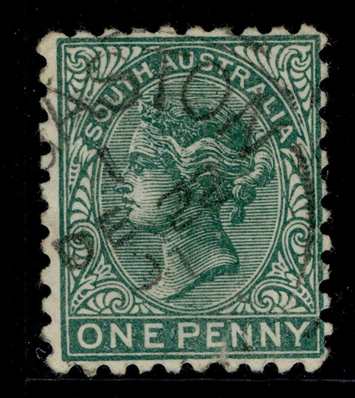 AUSTRALIA - South Australia QV SG158, 1d blue-green, USED.