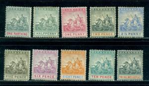 Barbados #70-79 Part Set  Mint  CV $140.00   #73 Pulled Perf
