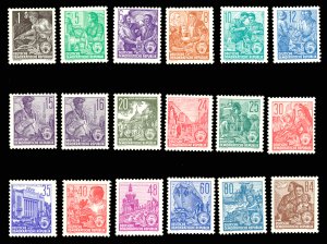 DDR #187-204 MNH CV$185 Industrial Set