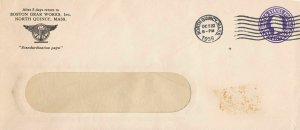 U.S. BOSTON GEAR WORKS, INC. Logo N.Quincy,Mass.1936 Prepaid Stamp Cover Rf47104