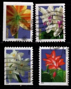 #4862 - 4865 Winter Flowers Booklet Single (Off Paper)- Used