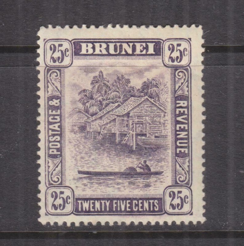 BRUNEI, 1912 Mult. CA, 25c. Deep Lilac, lhm.