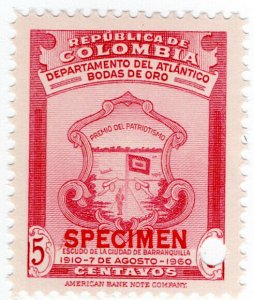 (I.B) Colombia Revenue : Customs Tax 5c (ABN Specimen)