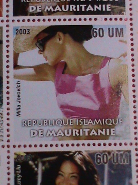 MAURITANIA  STAMP-2003-FAMOUS ACTRESSES-MNH STAMP SHEET -RARE