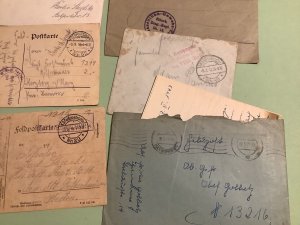 Germany WW1 & 2  military postal service 12 items  Ref A1010