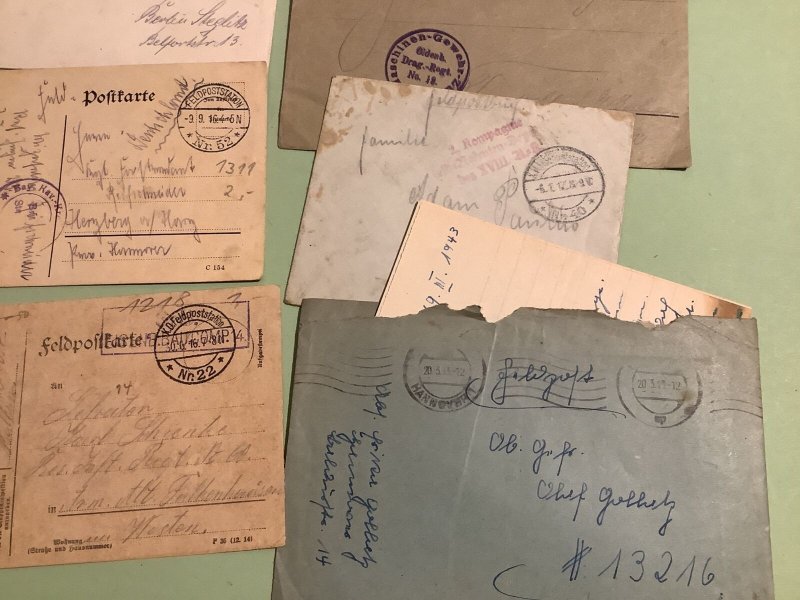 Germany WW1 & 2  military postal service 12 items  Ref A1010