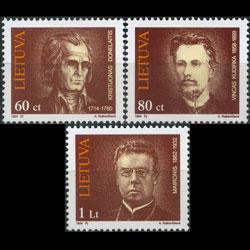 LITHUANIA 1994 - Scott# 475-7 Famous Persons Set of 3 NH