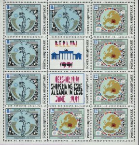 Albania MNH Sc 2403a M/S Mi 2493-94 KB  Cooperation in Europe