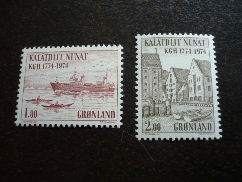 Stamps - Greenland - Scott# 98-99 - Mint Never Hinged Set of 2 Stamps