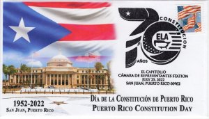 22-209, 2022 , Puerto Rico Constitution Day, Pictorial Postmark, Event Cover,,