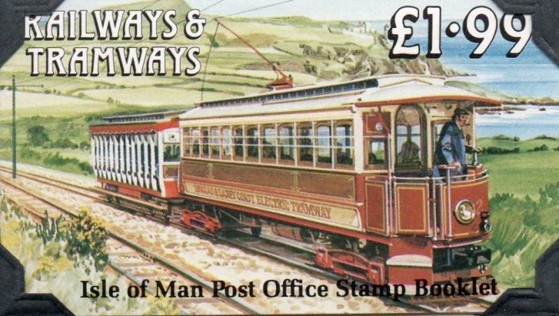 Isle of Man Sc 355b, 355c 1988 Trains stamp booklet mint NH