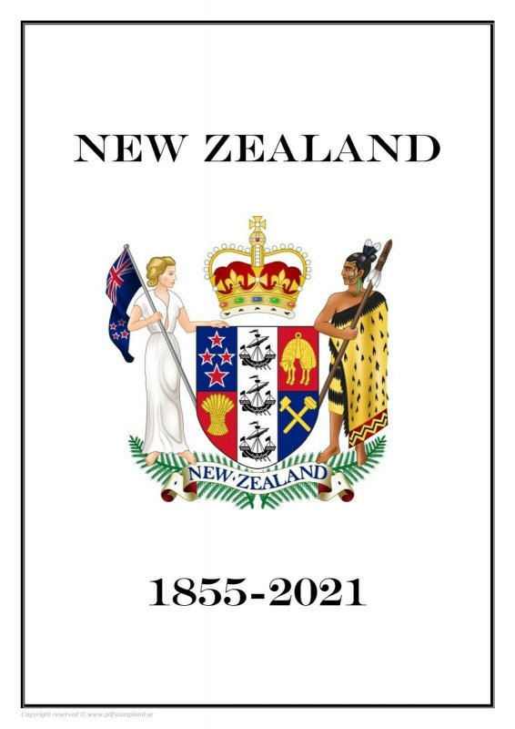 New Zealand 1855-2021 PDF (DIGITAL)  STAMP ALBUM PAGES