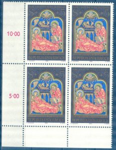 Austria 1990 Christmas Mi. 2012 Block of 4 MNH