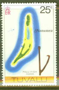 TUVALU Scott 30 MNH** Map of Nanumea Atol