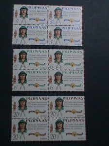 ​PHILIPPINES-1966-SC#947-9 25TH ANNIVERSARY OF WORLD GIRL SCOUTS DAY-MNH BLOCK