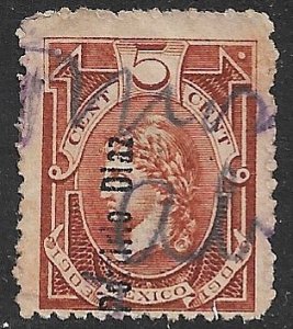 MEXICO 1903-04 5c Liberty Head Internal Revenue Rentas R227 CIUDAD PORFIRIO Used