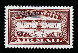 SC# 5282 - (50c)  Centenary First Air Mail Service, red, Used Single Off Paper