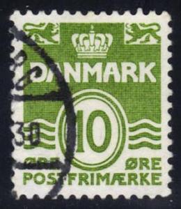 Denmark #318 Numeral (fluoro), used (0.20)