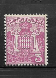 MONACO,62, MINT HINGED, FAMILY COAT OF ARMS