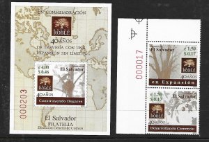 SALVADOR Sc 1579-80 NH ISSUE OF 2003 - PAIR+S/S - GRUPO ROBLE 