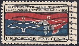 1306 5 cent Migratory Bird Treaty XF used